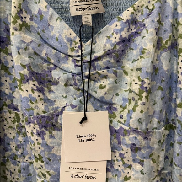 & Other Stories Light Blue Floral Maxi Dress - Picture 2 of 4